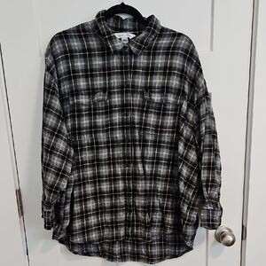 Plaid Button-Up Shirt